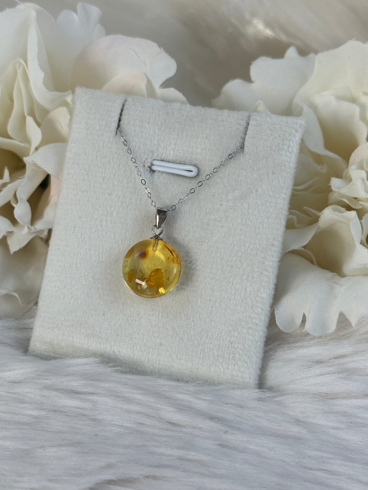 925 Silber Kette Bernstein FX28
