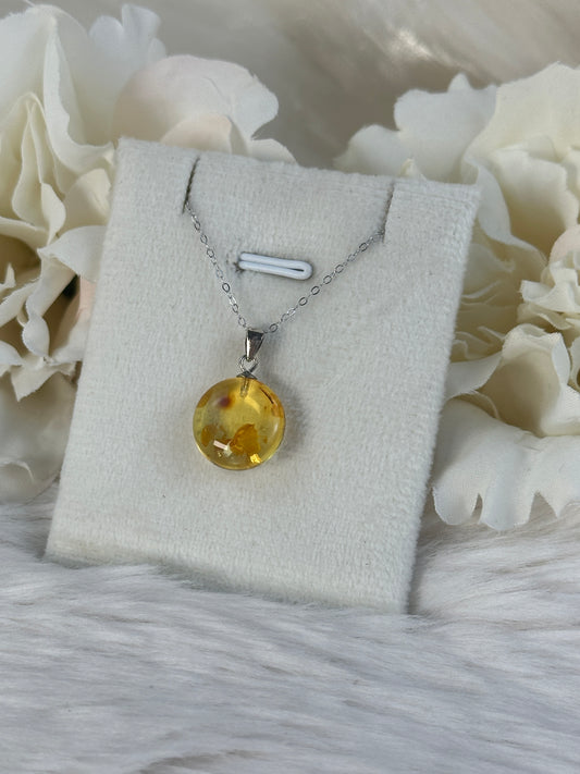 925 Silber Kette Bernstein FX28