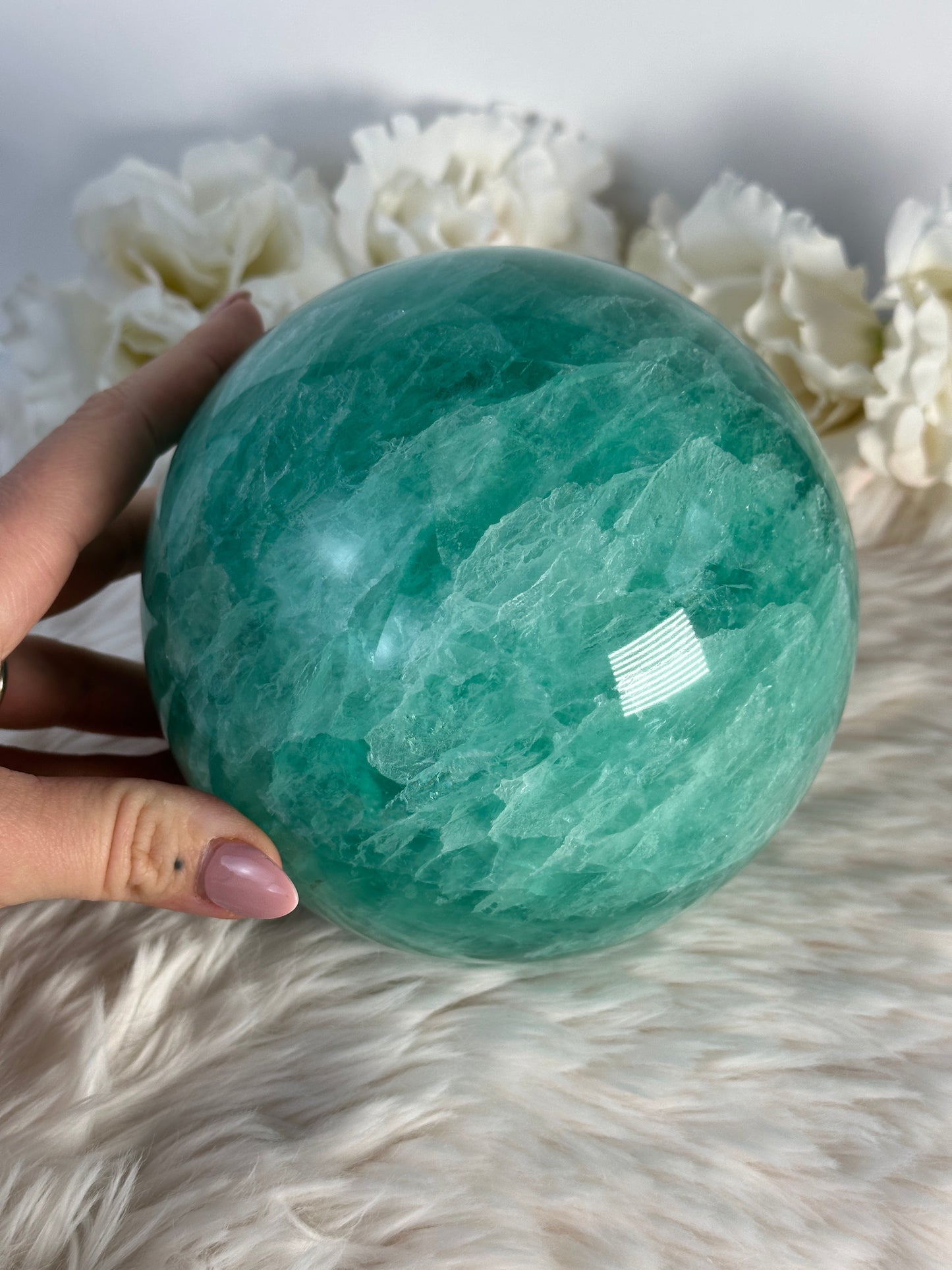 XL Grüne Fluorit Kugel A264