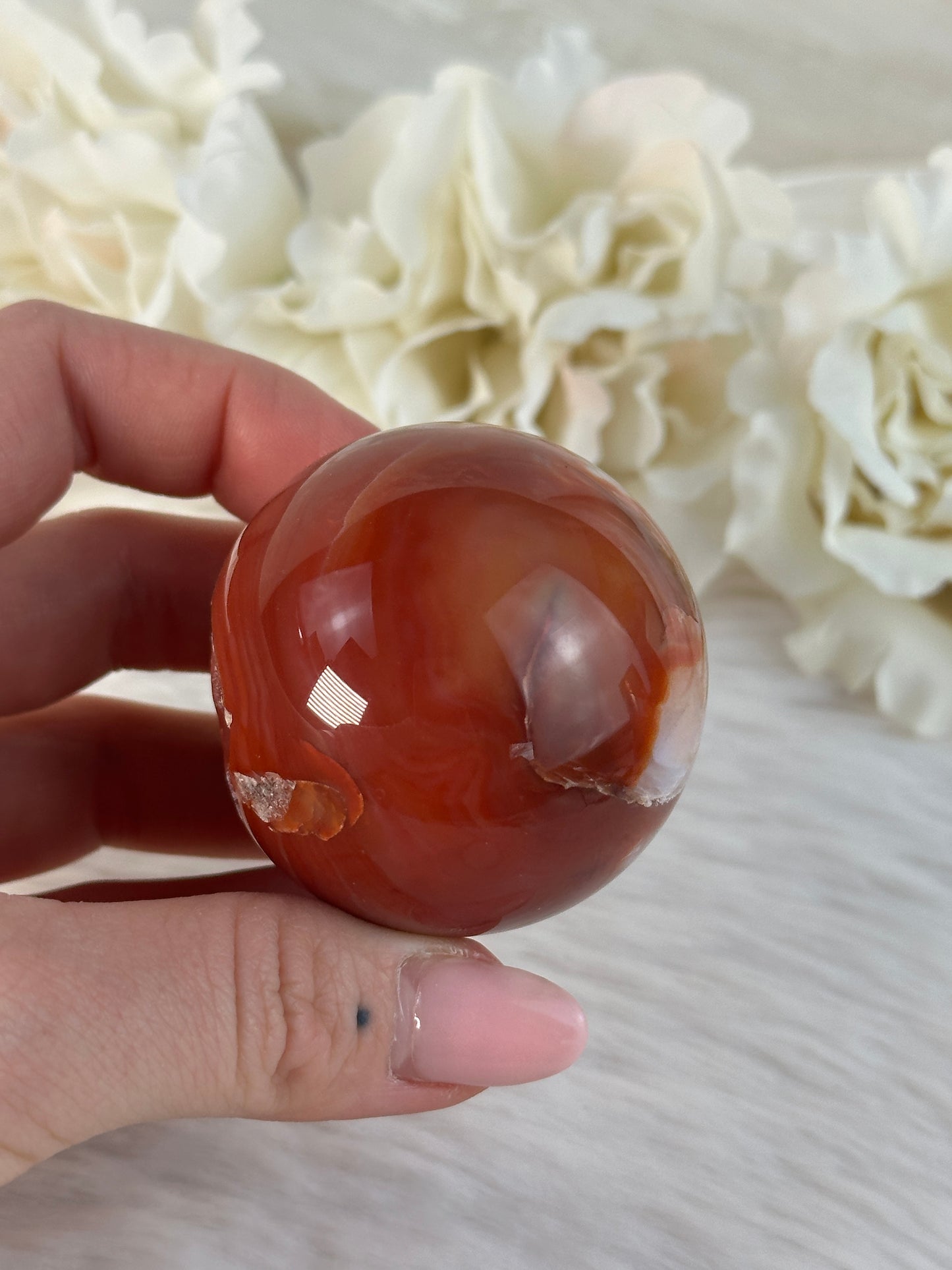 B Ware Druzy Karneol Kugel V40