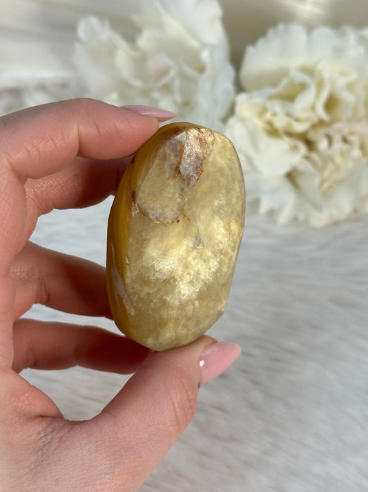 Gelber Gem Lepidolith Handstein LV19