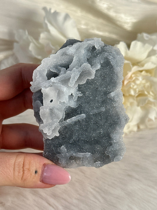 Chalcedon Quarz Cluster aus Bulgarien L29,9