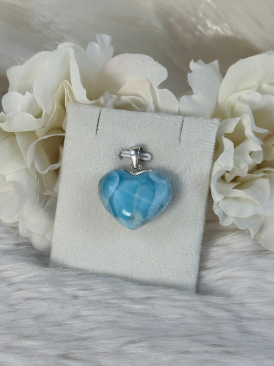 925 Silber Larimar Herz DV78