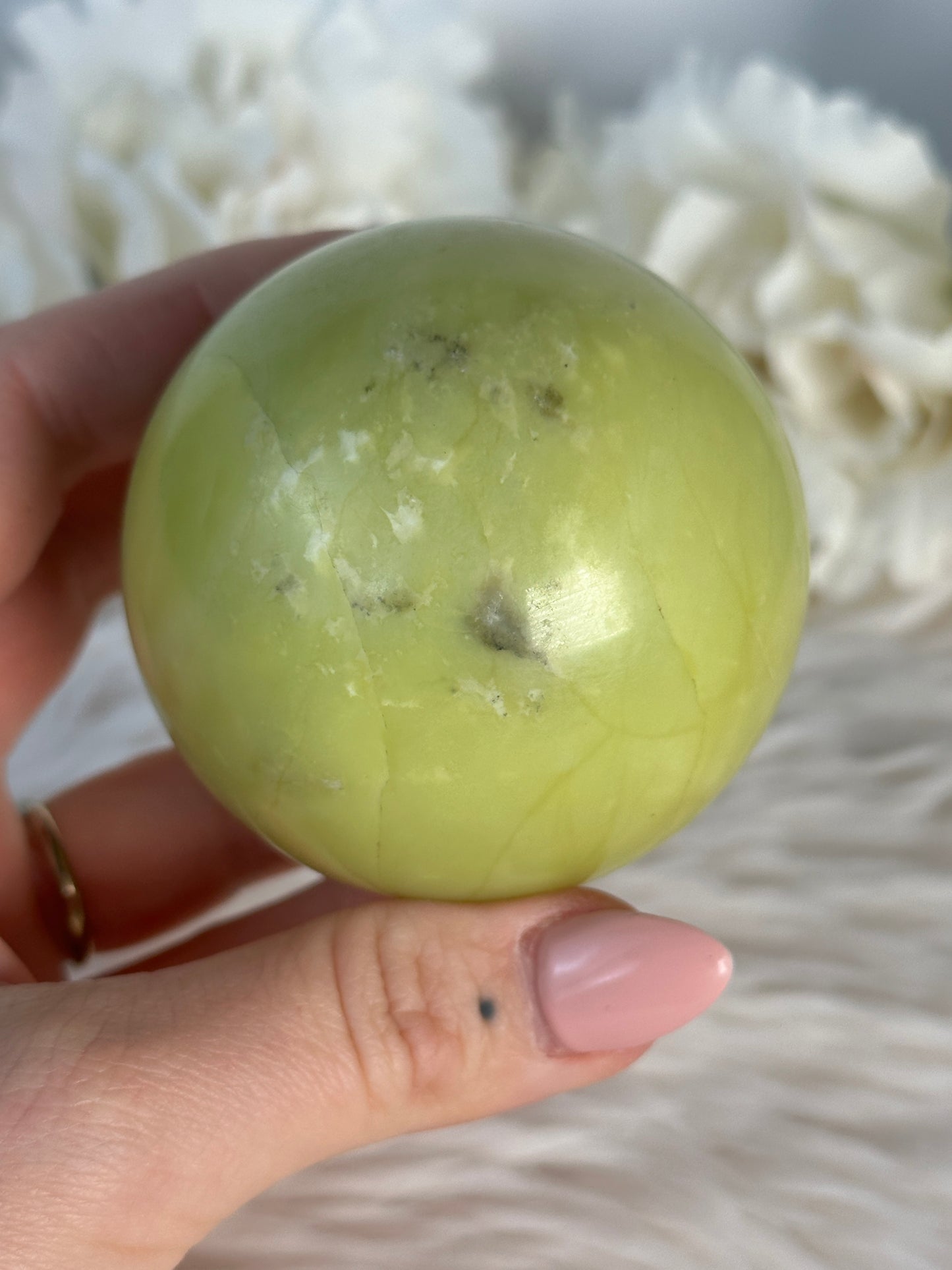 Zitronen Jade Kugel DM48