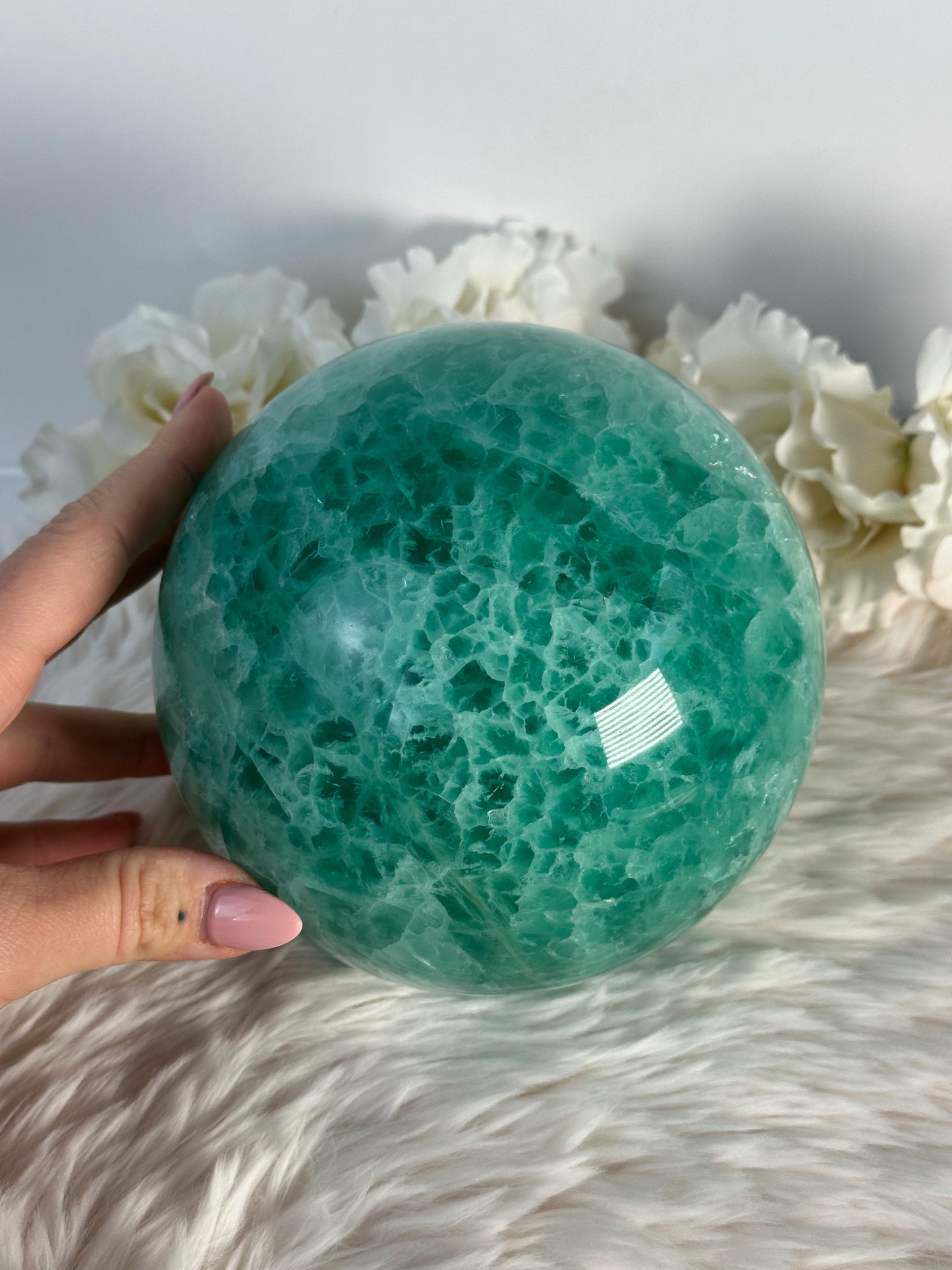 XL Grüne Fluorit Kugel A264