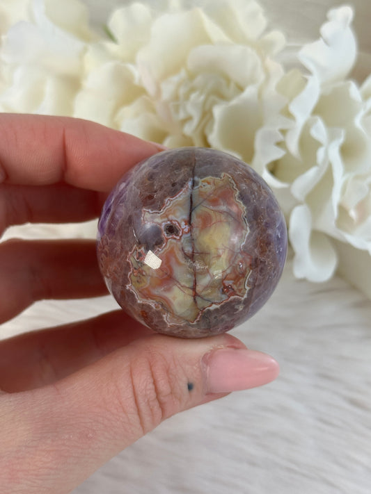 Amethyst x Achat Kugel V28,6
