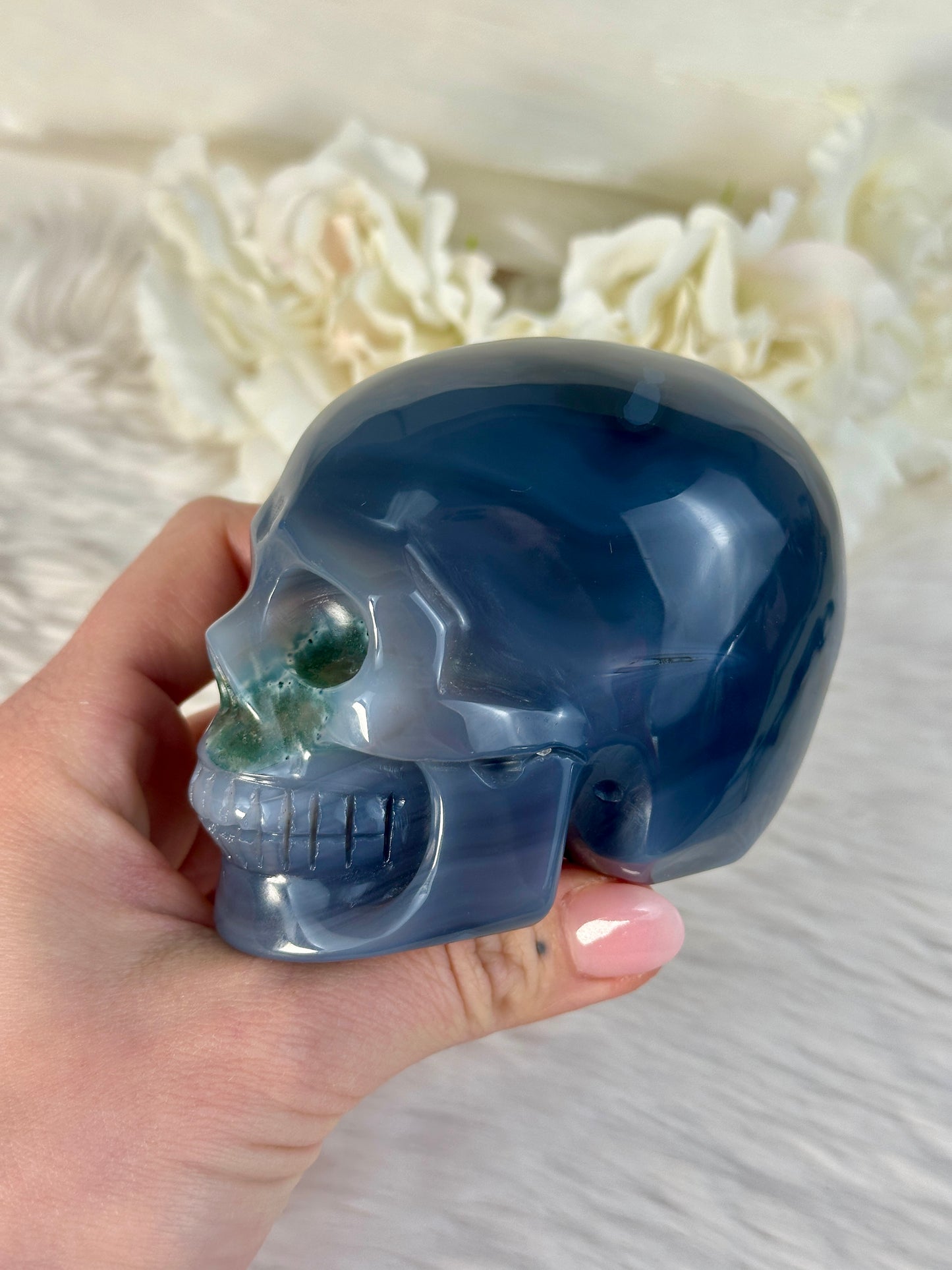 Druzy Achat Totenkopf ÄY78