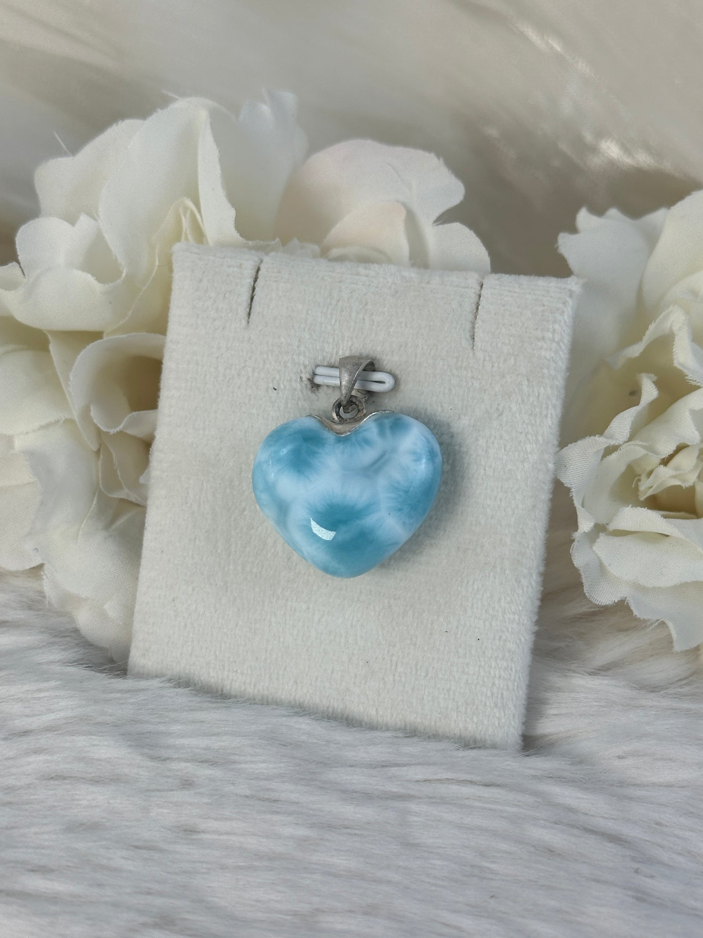 925 Silber Larimar Herz GV78