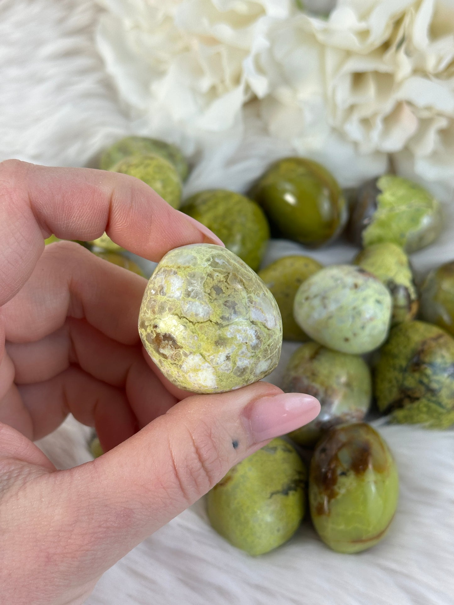 Grüner Opal Trommelstein VC3,5