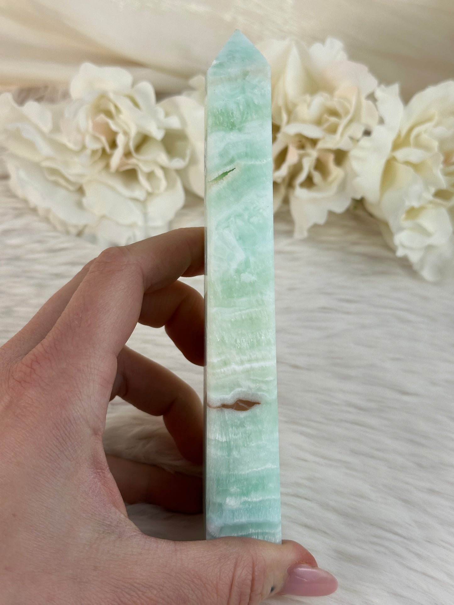 Blauer Calcit Turm Y36,2