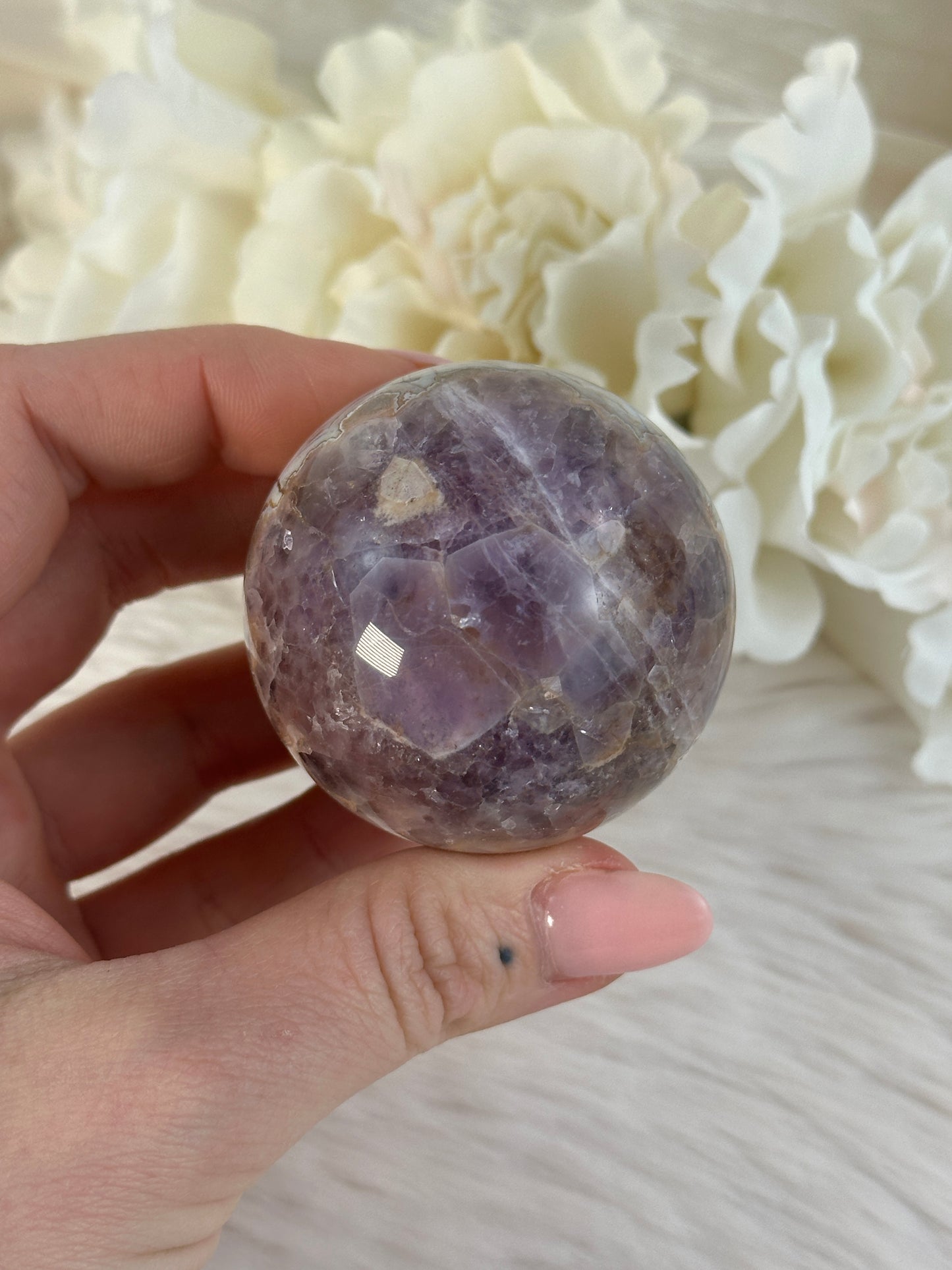 Amethyst x Achat Kugel W41,6