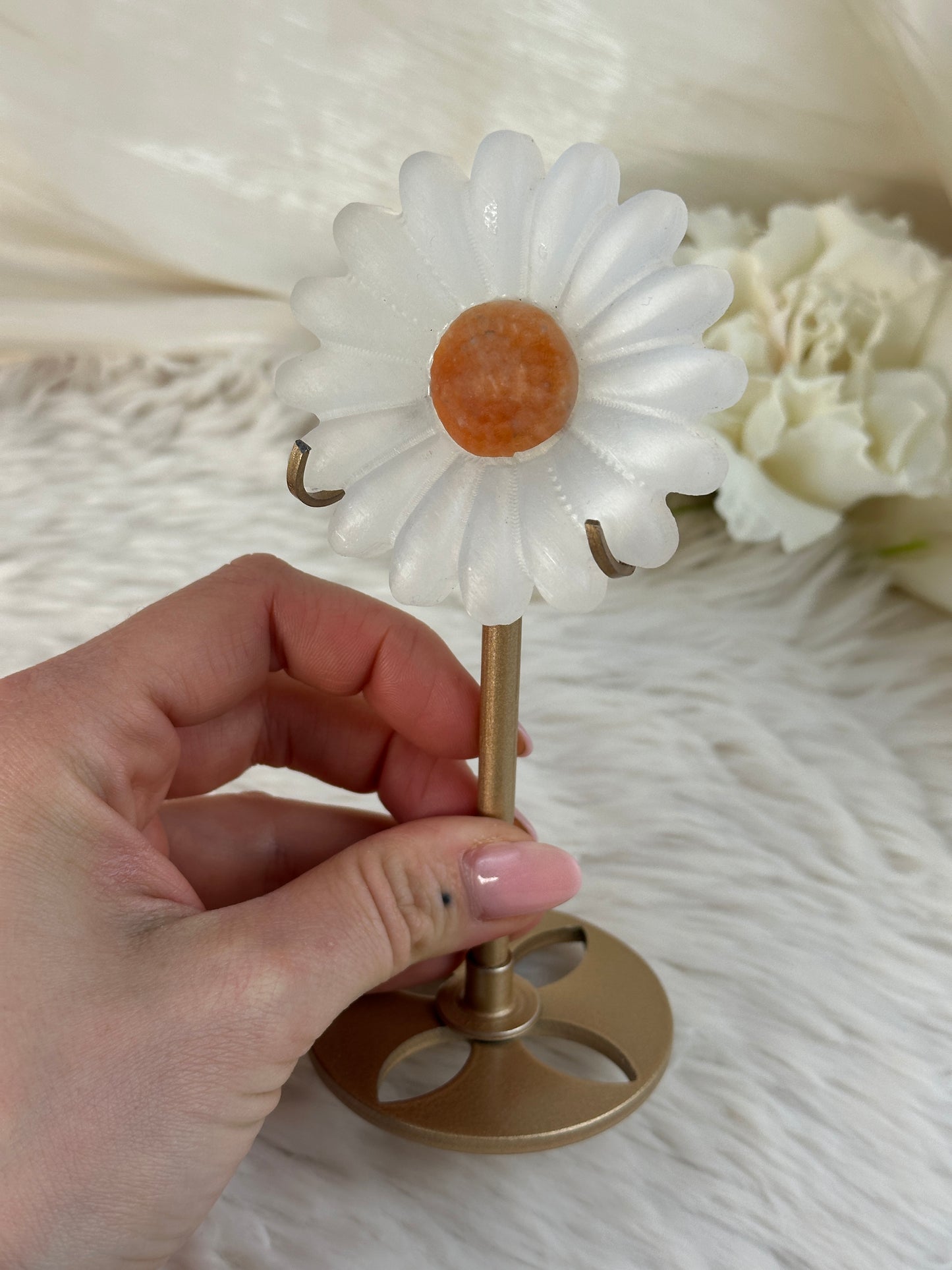 Selenit Blume auf Halterung A28,8