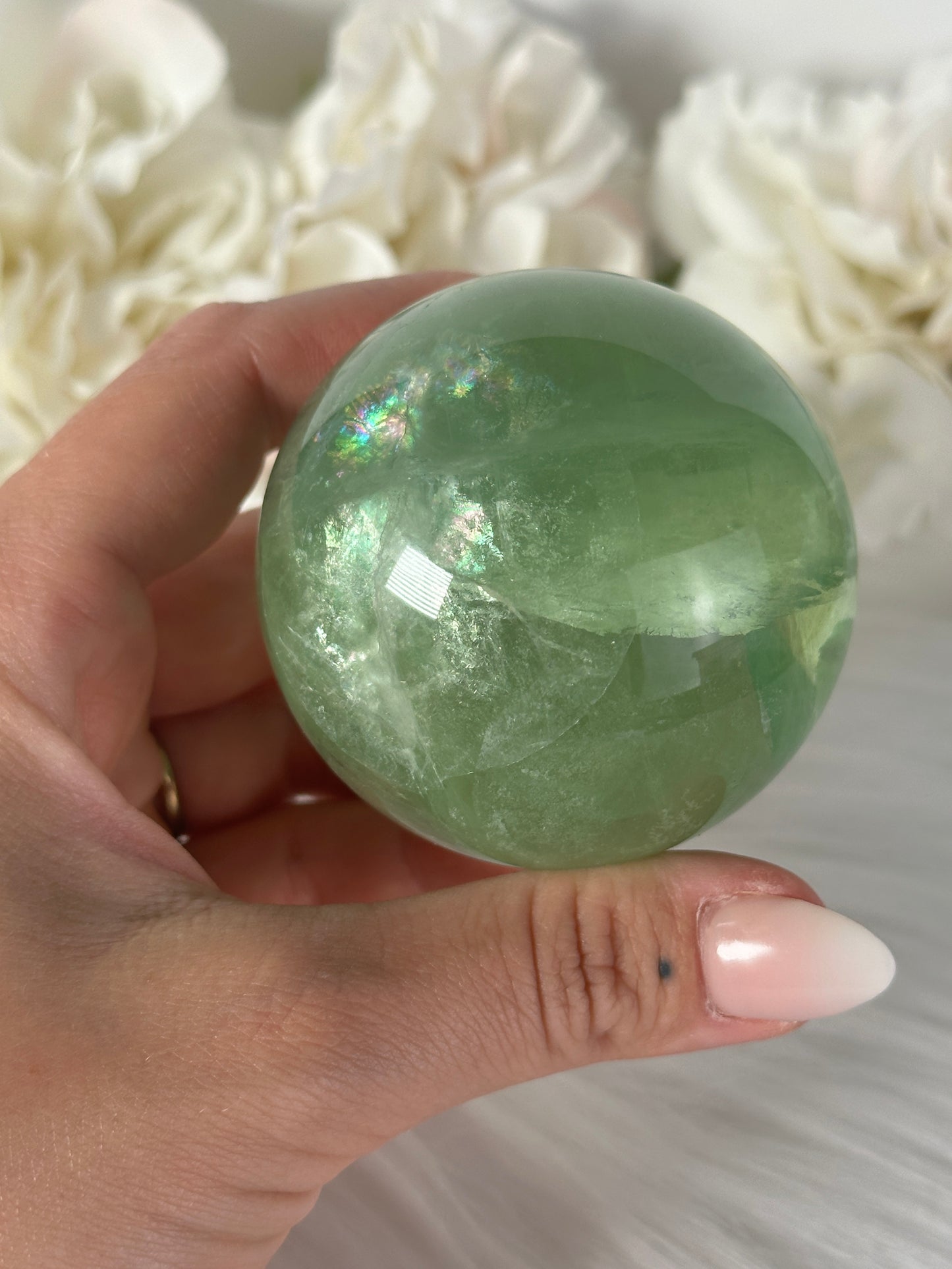 Grüne Fluorit Kugel LC49