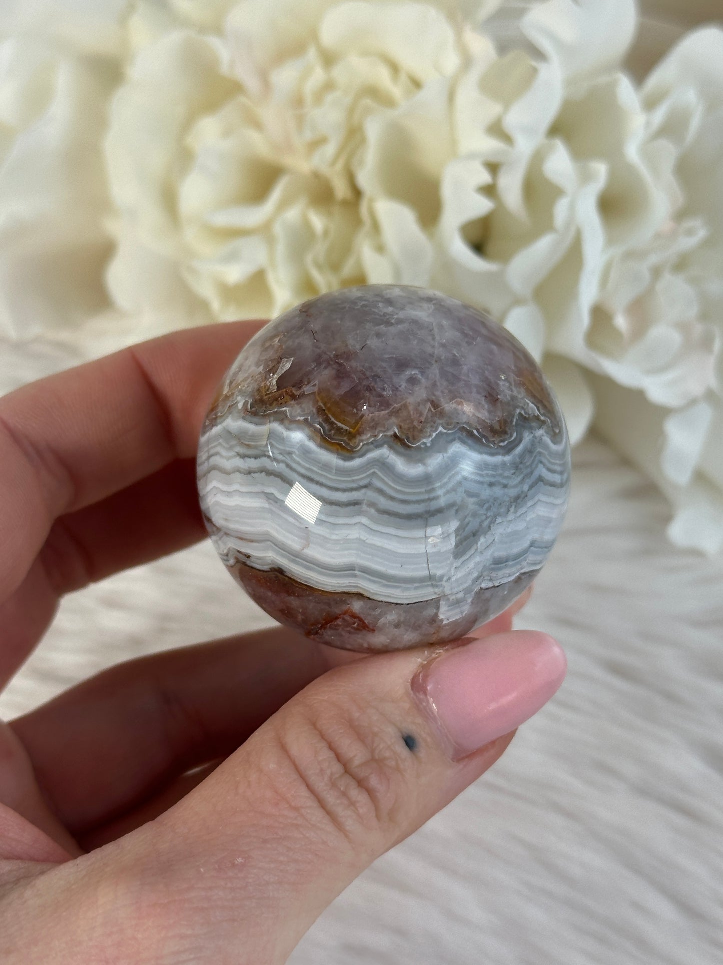 Amethyst x Achat Kugel U30,7