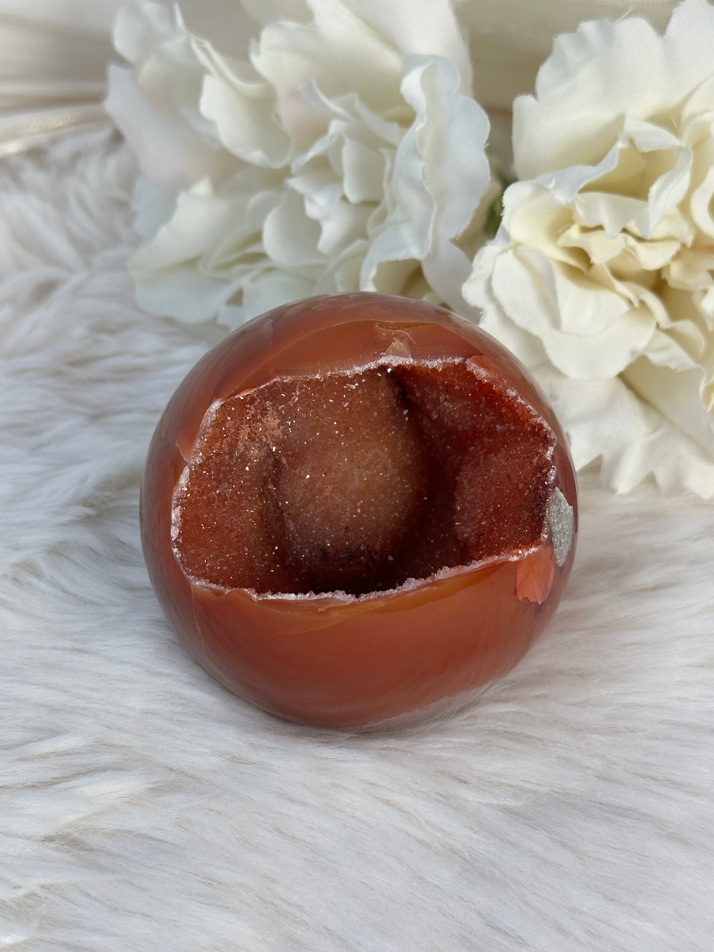 Druzy Karneol Kugel M68,6
